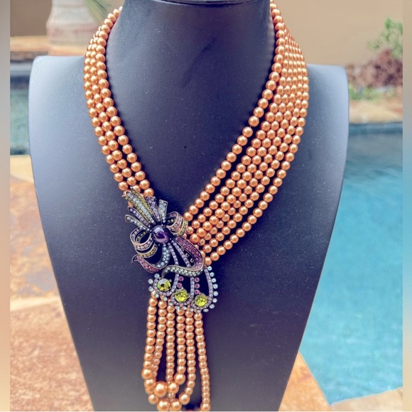 Heidi Daus Calla Lily Multi-Strand‎ Necklace & Bracelet Set